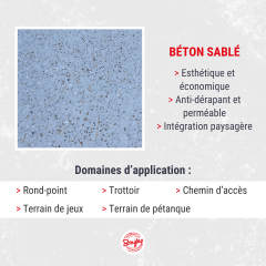 béton sablé avantages et domaines d'application