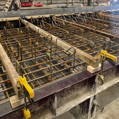 élément préfabriqué en béton bas carbone matricé coffrage