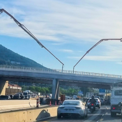 coulage tablier de pont autoroute A57