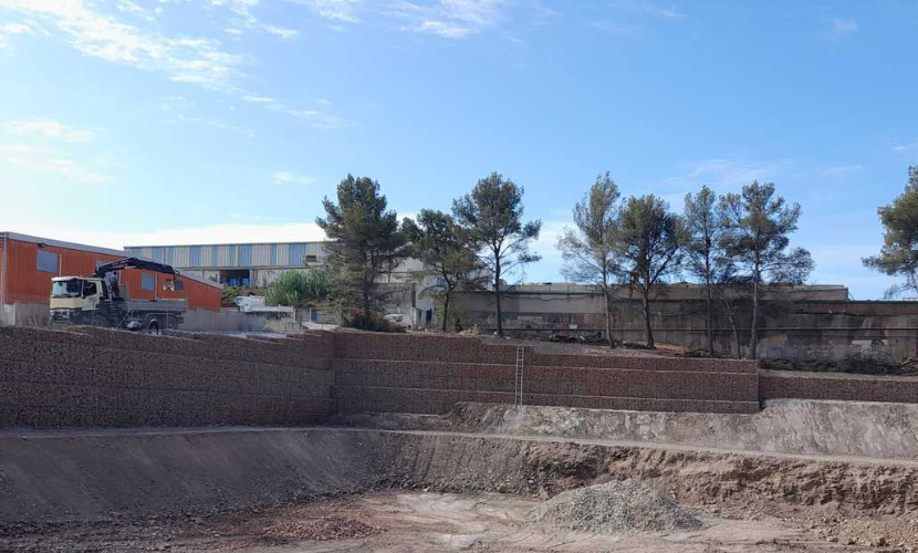 murs de soutènement en gabions Bonifay