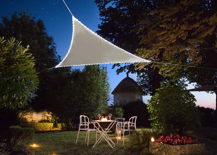 Voile d'ombrage leds