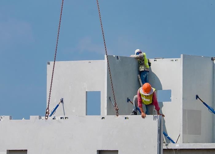 Mur en L préfabriqué