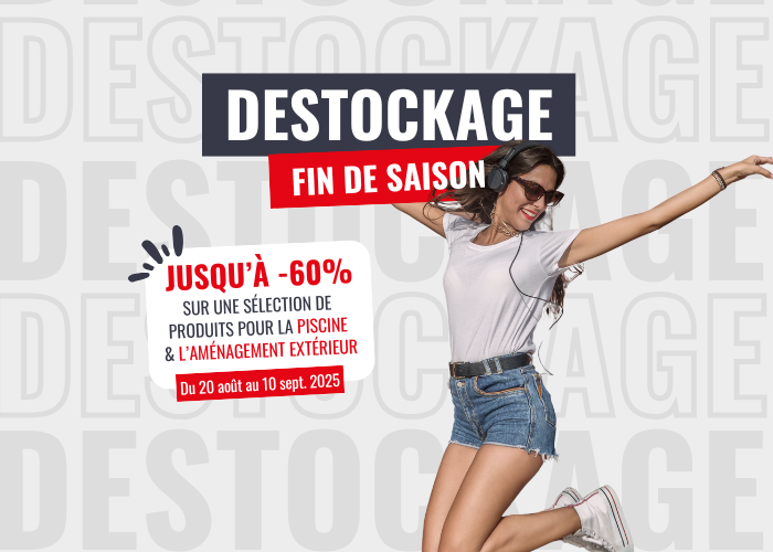 Déstockage piscine et aménagement extérieur