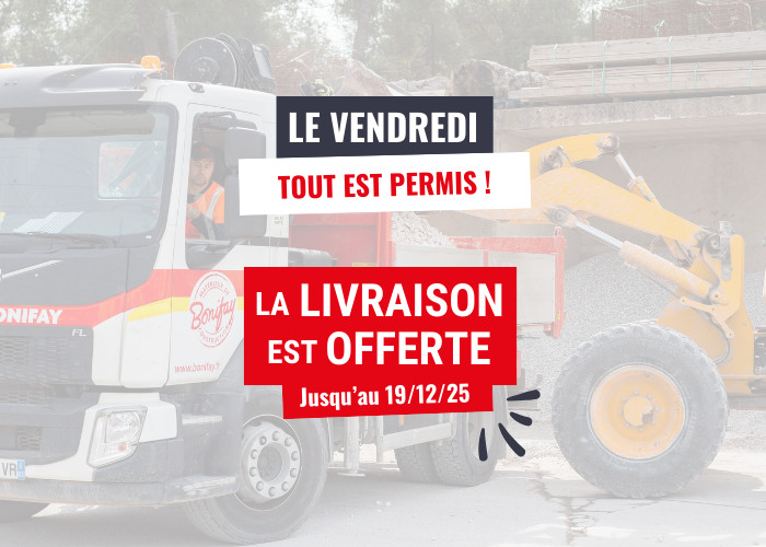 livraison de matériaux de construction offerte sous conditions