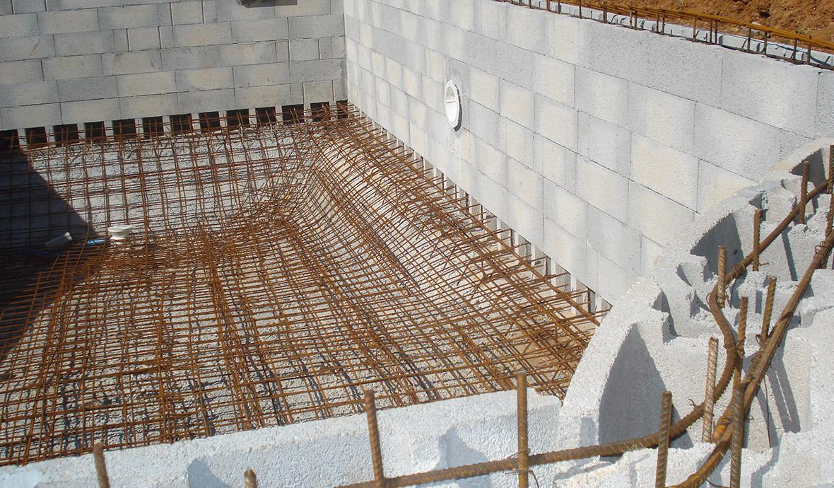 ferraille béton pour piscine
