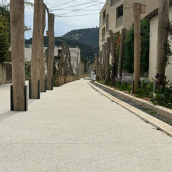 Béton désactivé pour aménagement extérieur